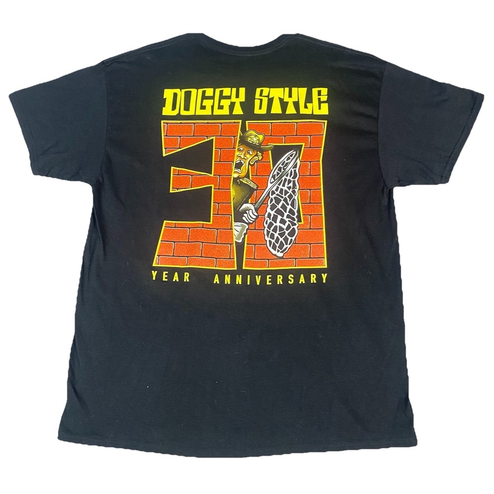 Snoop Dogg Doggystyle Death Row Records 30 Anniversary Black Graphic T-Shirt XL